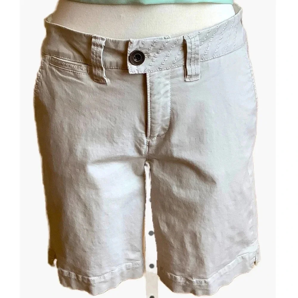JAG JEANS Tailored Bermuda Shorts Khaki Beige Stone Cotton Blend 6